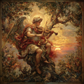 Apollo with Violin — Classical Fine Art Print