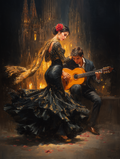 Flamenco Fire in Barcelona III — Fine Art Print