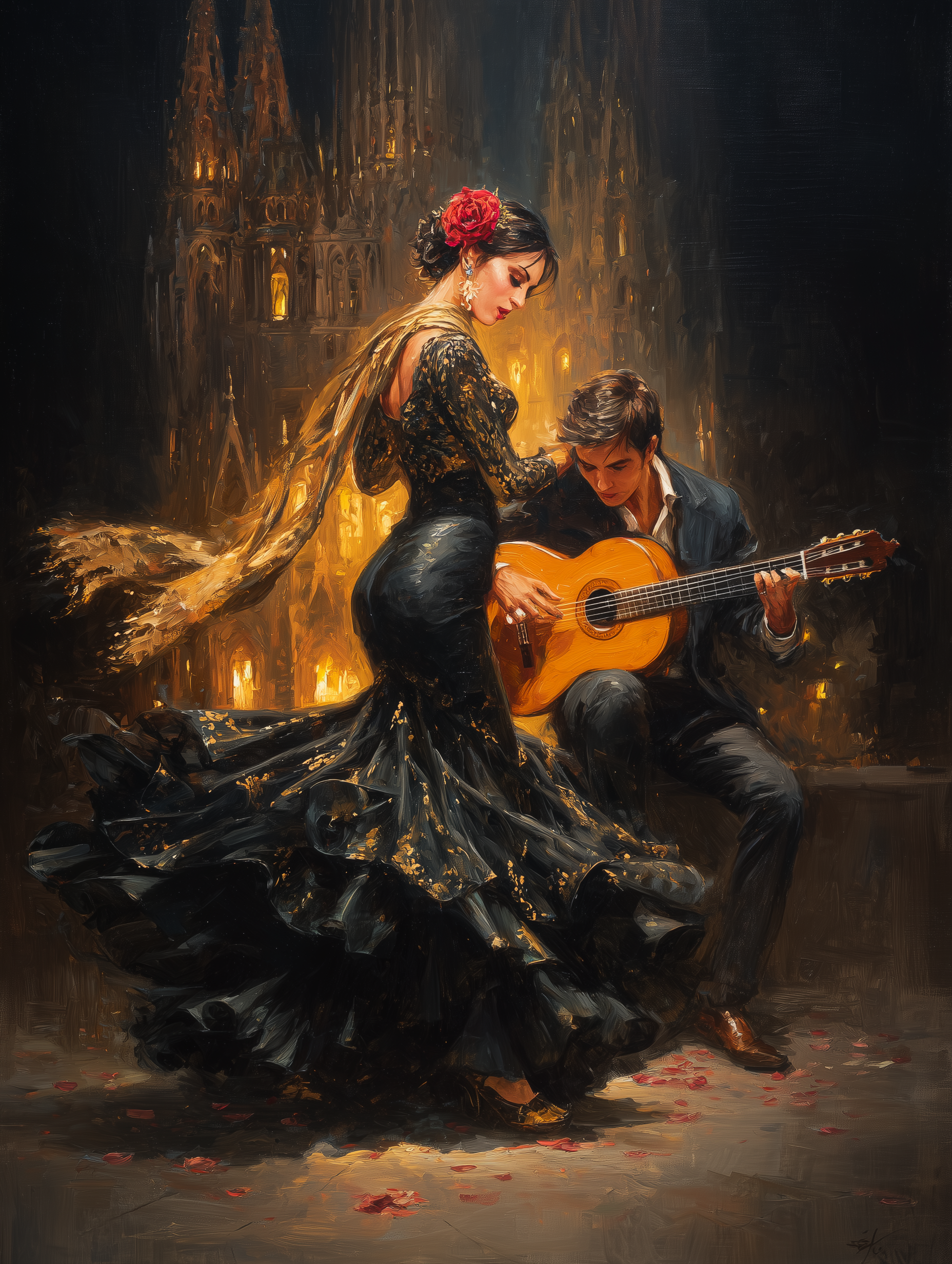 Flamenco Fire in Barcelona III — Fine Art Print