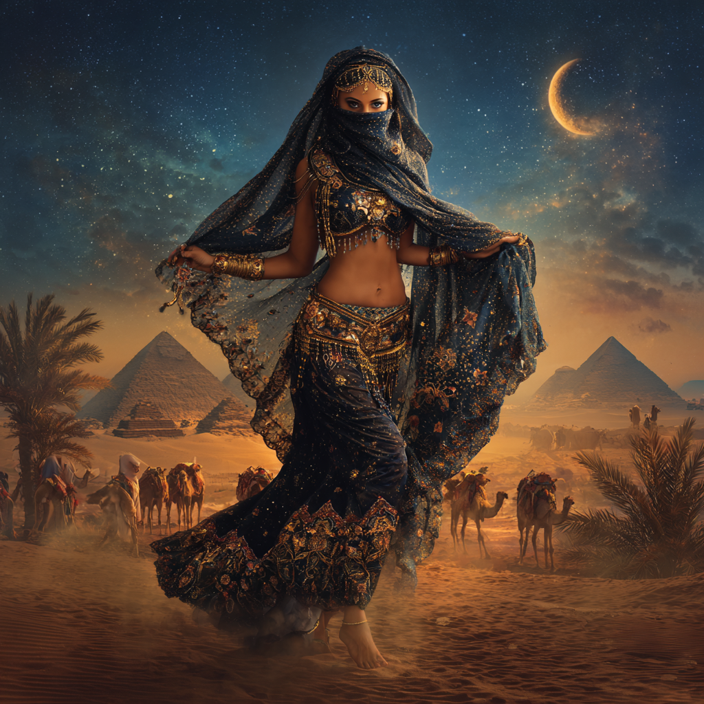 Enchanted Desert Belly Dancer II — Fine Art Print