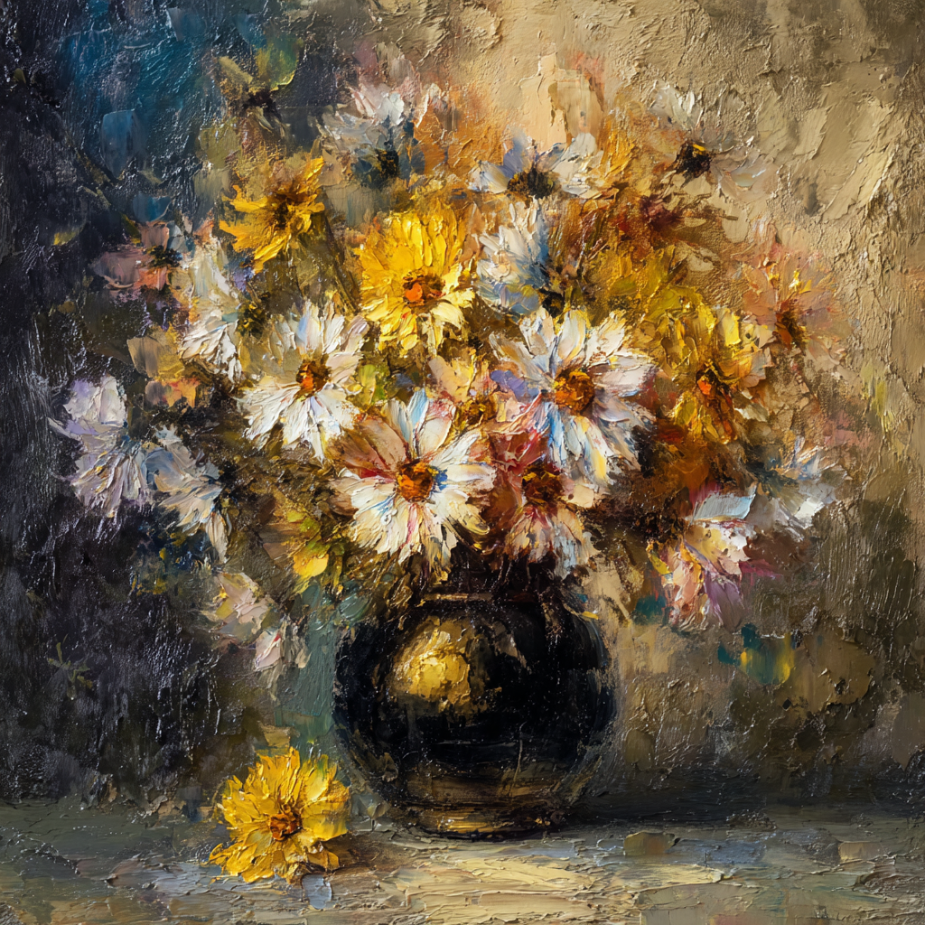 Daisy Bouquet I — Floral Fine Art Print