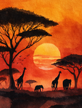 Masai Mara Safari at Sunset II — Fine Art Print