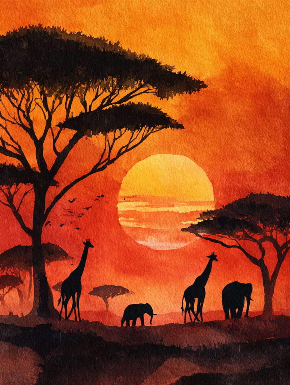 Masai Mara Safari at Sunset II — Fine Art Print