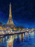 Paris — Eiffel Tower at Night Fine Art Print